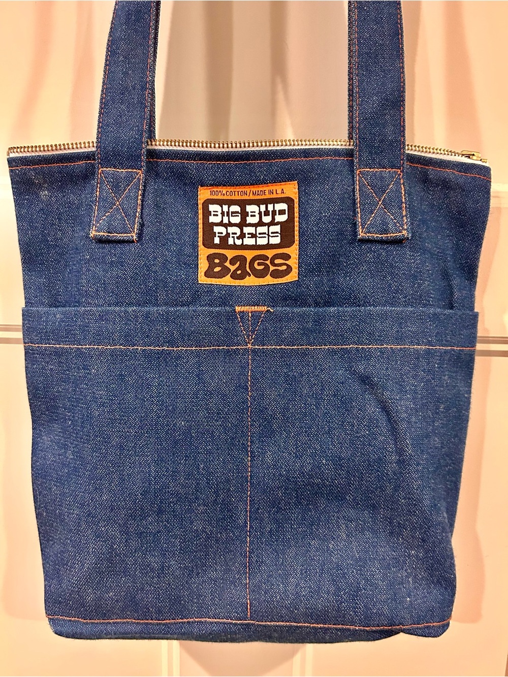 NWOT Big Bud Press Denim Zip Mini Tote